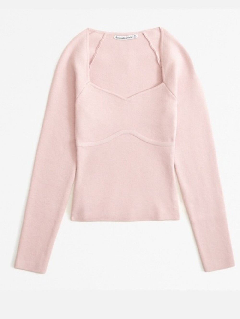 Abercrombie & Fitch Long-Sleeve Sweetheart Sweater Size Small Baby Pink